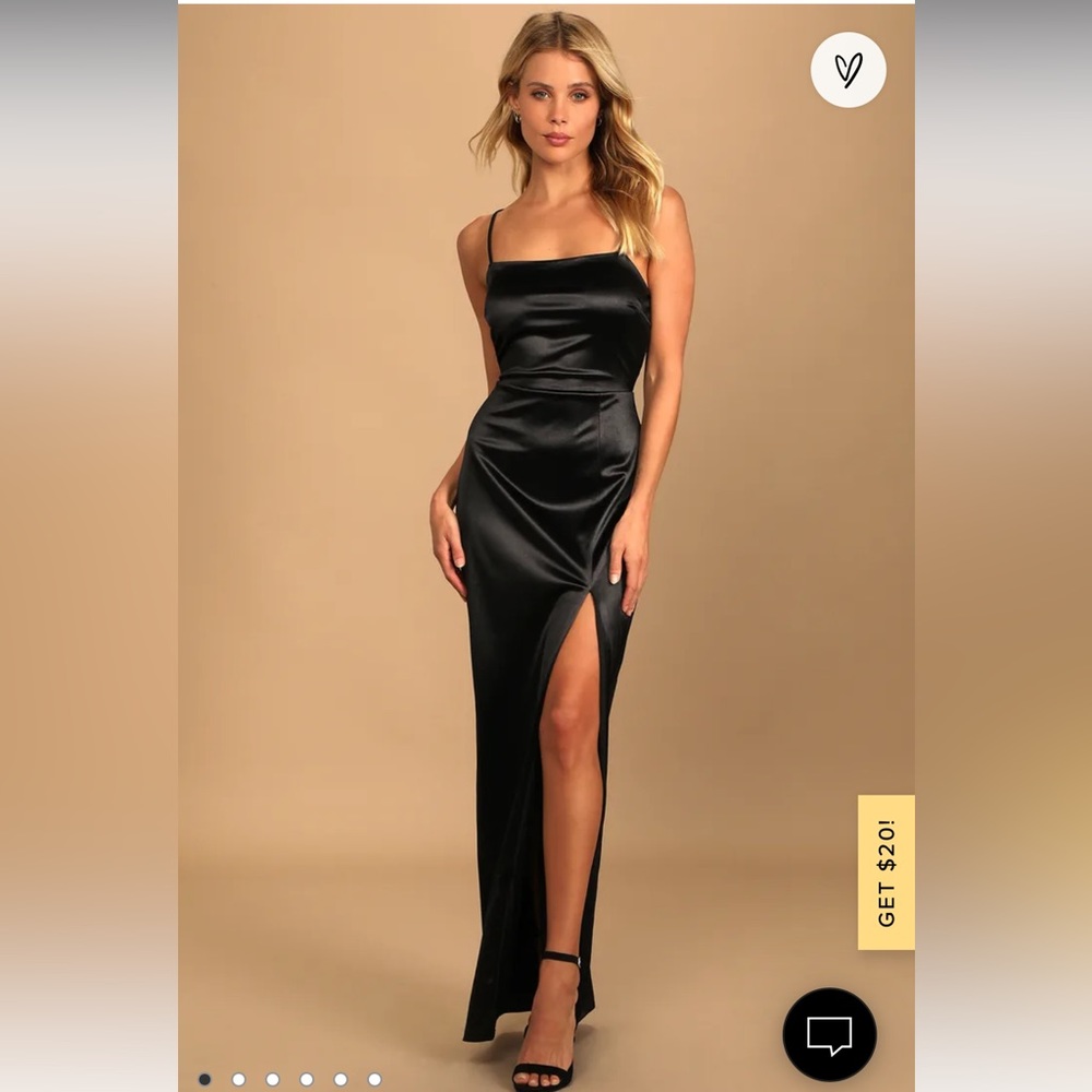 Black silk prom dress